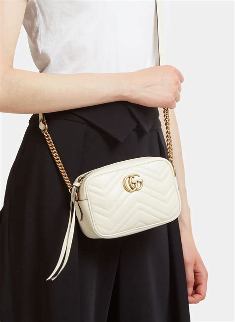 gucci marmont mini white|gucci marmont mini shoulder bag.